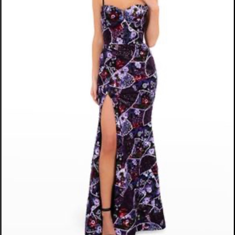 Helsi Valeria Embroidered Sequin Gown size 12